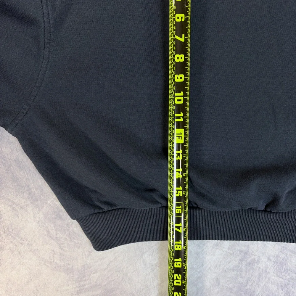 Nike Sweatshirt Womens Large Black Cropped Crewneck Fleece Pullover Logo